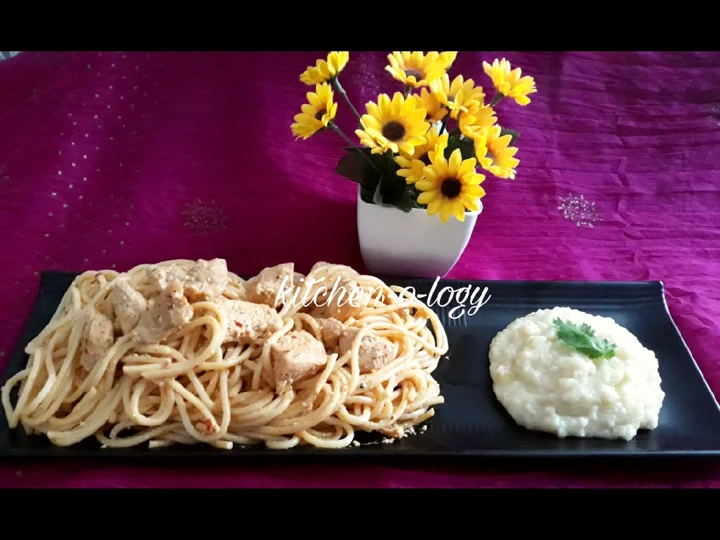 Recipe Spaghetti Chicken Lazone With Mashed Potatoes the Delicious Perfect