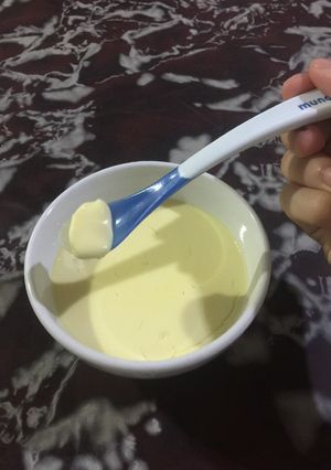 Hình của món Bánh flan bí đỏ.
