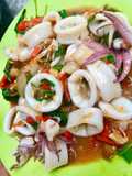 Spicy Stir-Fried Squid with Basil (Pad Krapow Pla Muek)