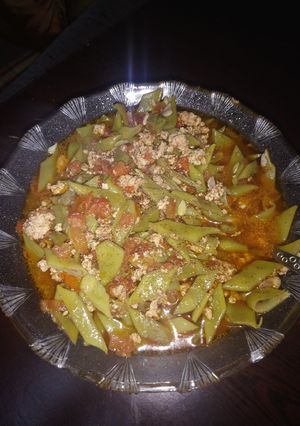 صورة لوصفة فاصوليا خضرة باللحمة