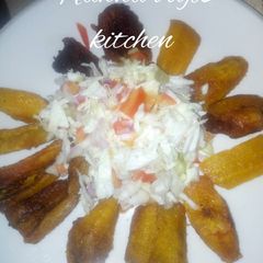 A picture of Plaintain with cabbage.