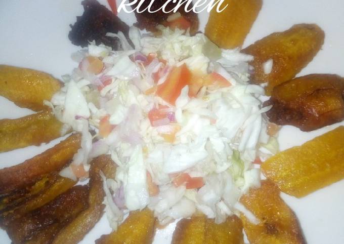 Plaintain with cabbage