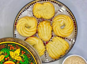 Una foto de 🇩🇰 VANILJEKRANSE, las galletitas danesas de manteca más famosas (Dinamarca)