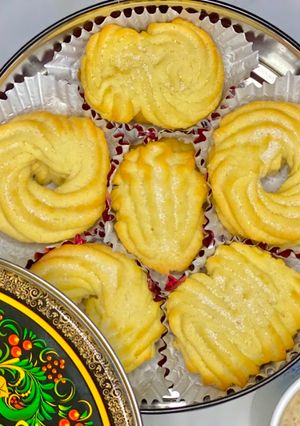 Una foto de 🇩🇰 VANILJEKRANSE, las galletitas danesas de manteca más famosas (Dinamarca)