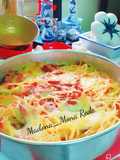 صينية بيتزا السباكيتي 🍕🍝 البسيطه السريعه