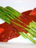 Asparagus with Strawberry Dressing