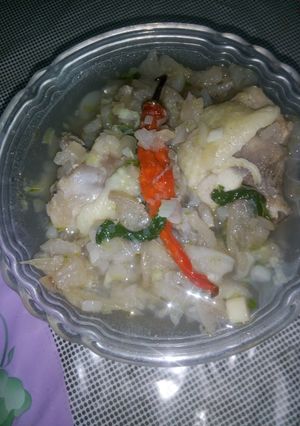 A picture of Banana Stalk soup.