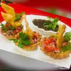 A picture of Whosayna’s Aloo Katori Chaat.