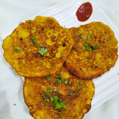 A picture of Oats veggie chilla.