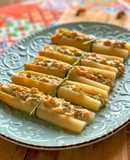 Espárragos blancos rellenos