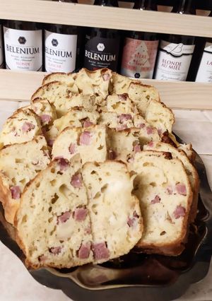 A picture of Ham and Raclette Cheese Loaf Cake.