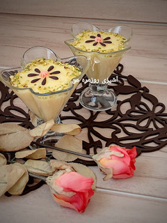 عکسی از دستور دسر کرم مانند ساگو