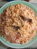 Party Jollof rice with stockfish