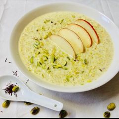 Broken Wheat (daliya) Apple Kheer A picture of Broken Wheat (daliya) Apple Kheer.