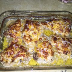 A picture of Cheesy Caesar Chicken.