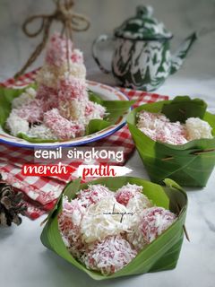 Foto resep Cenil singkong merah putih