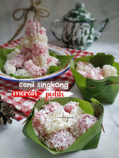 Foto resep Cenil singkong merah putih