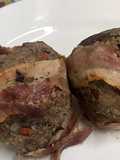 Bolas de carne rellenas con chorizo y tocineta