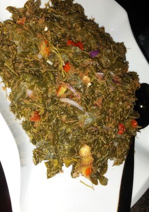 A picture of Boiled moringa.