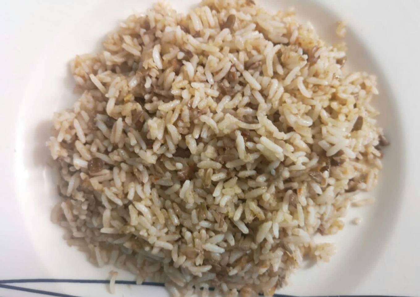 Tacu tacu rápido de lentejas