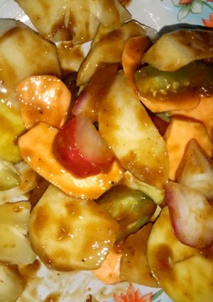 Foto resep Rujak bumbu terasi bakar