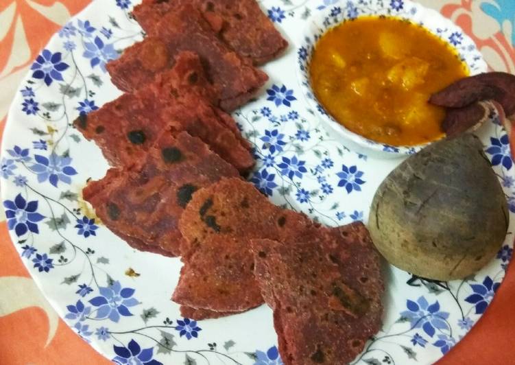 Easiest Way to Make Quick Beetroot paratha