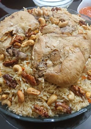 صورة لوصفة كبسة بمرق الدجاج
