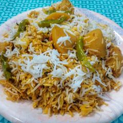 A picture of Aloo ki Biryani.