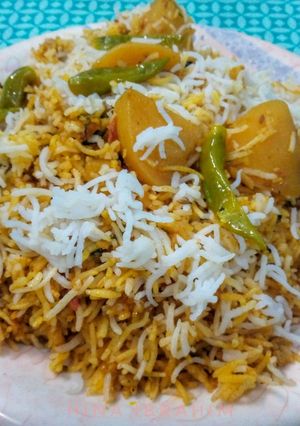 A picture of Aloo ki Biryani.