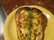 Una foto de zapallo anco relleno