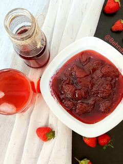 عکسی از دستور مربا و شربت توت فرنگی 🍓