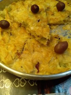 صورة لوصفة جلاش فيتوتشيني بحشوة البسطرمة وميكس الجبن 😋❤️