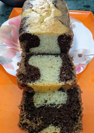 A picture of Chocolate marble cake.