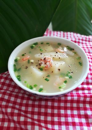 Hình của món Canh khoai từ nấu tôm.
