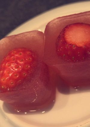 Une photo de Glaçons tout fraise