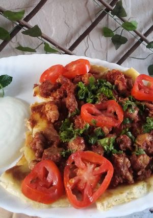 A picture of Askander kabab.