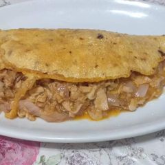 A picture of Chicken Sisig Omelette.