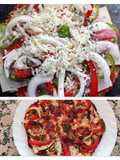 Base de pizza con pechuga de pollo
