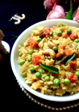 A picture of Bisi bele bath recipe.