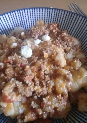 Una foto de Ñoquis con bolognesa