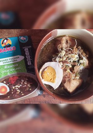 Foto resep Rawon ayam instan bumbu bango