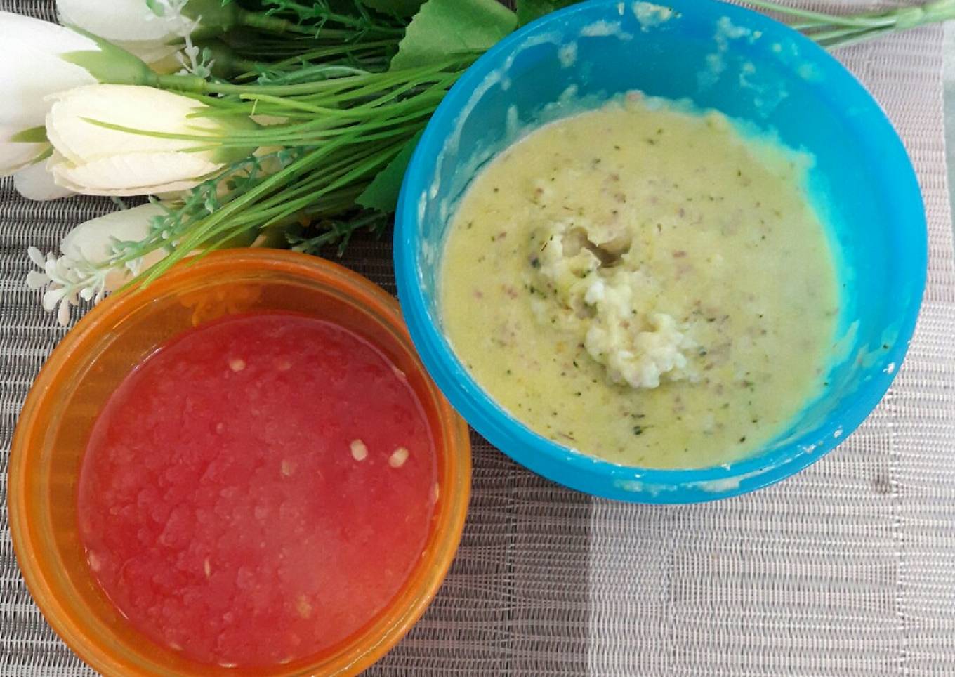 Mpasi 7 bulan (Cream soup jagung ayam)