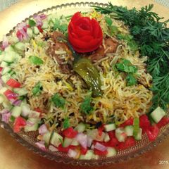 A picture of Chicken biryani.
