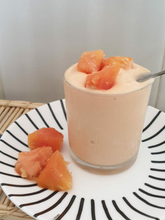 Una foto de Helado de papayo saludable