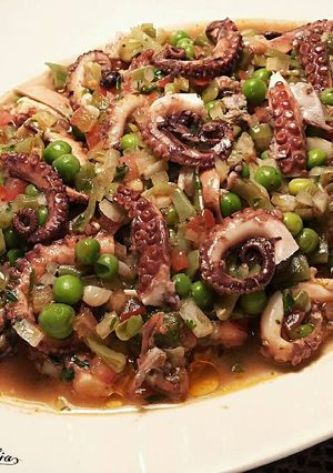 Foto principal de Salpicón de pulpitos en su mismo caldo con verduras