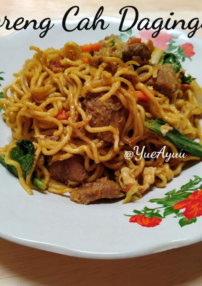 Foto resep Mie Goreng Cah Daging Sapi