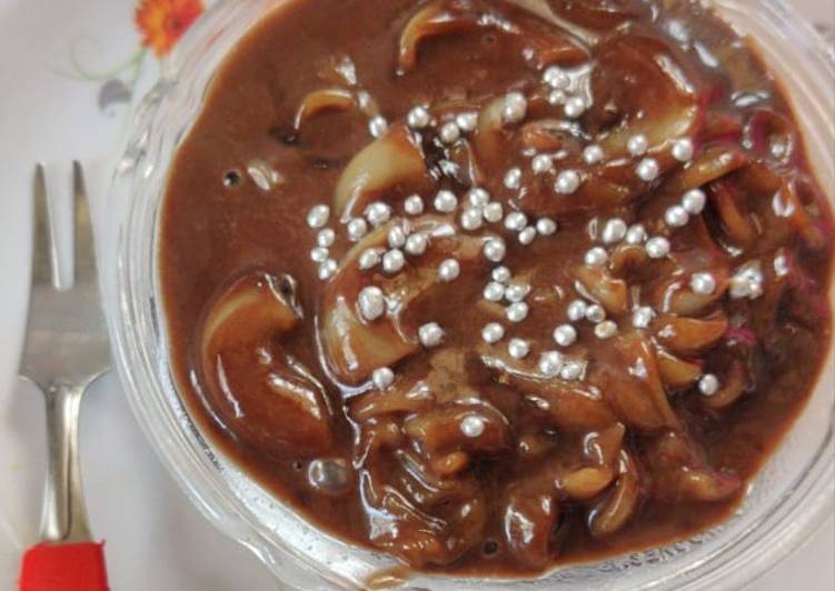 Brown chocolate pasta