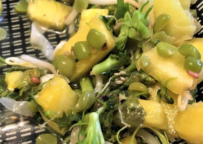 Étapes pour Préparer Super Rapide Fait Maison 💮 Salade exotique du printemps ⭐