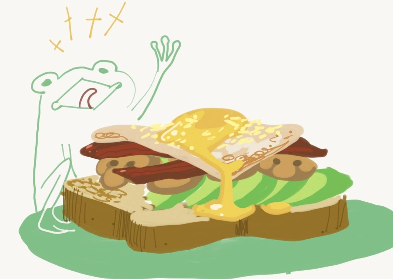 Egg and Vegetable Breakfast Sandwich