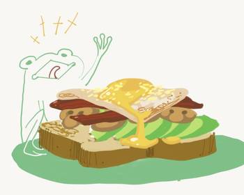 Popular Cuisine Egg n Veggie Breakfast Sandwich Delicious and Healthy